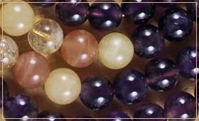 Purple & Gold Mala beads