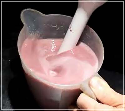 Blend the Rose Petals until smooth