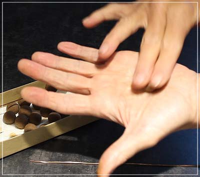 Roll the Pulp into round beads